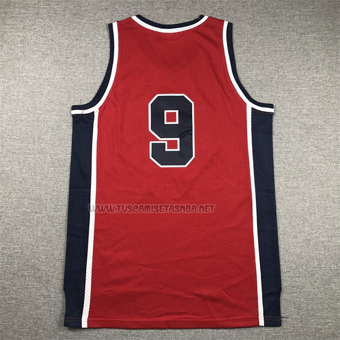 Camiseta Michael Jordan NO 9 USA 1984 Rojo